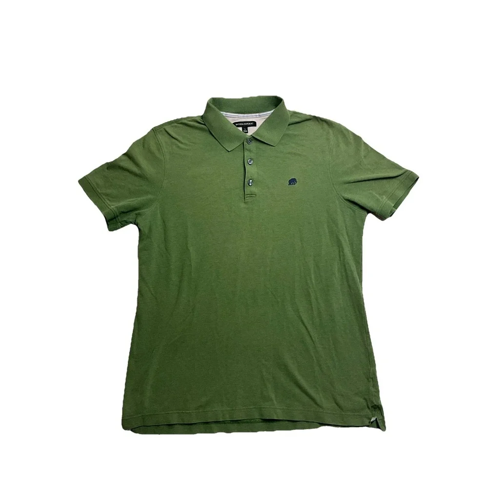 Banana Republic Men's Green Polo Shirt Size Large